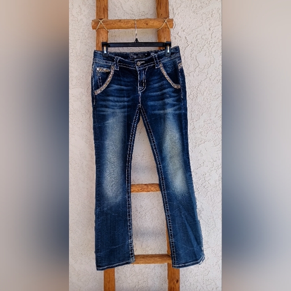 🔥 Miss Me Women's (28 W - 32 L) Slim Boot Blue Jeans. 🔥 FINAL PRICE 🔥 - Picture 7 of 7